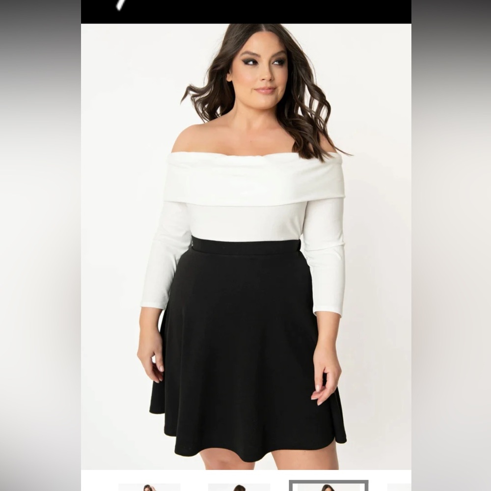 Smak Parlour Sweet Talk Skirt in Black 1x  swing skirt retro vintage ModCloth